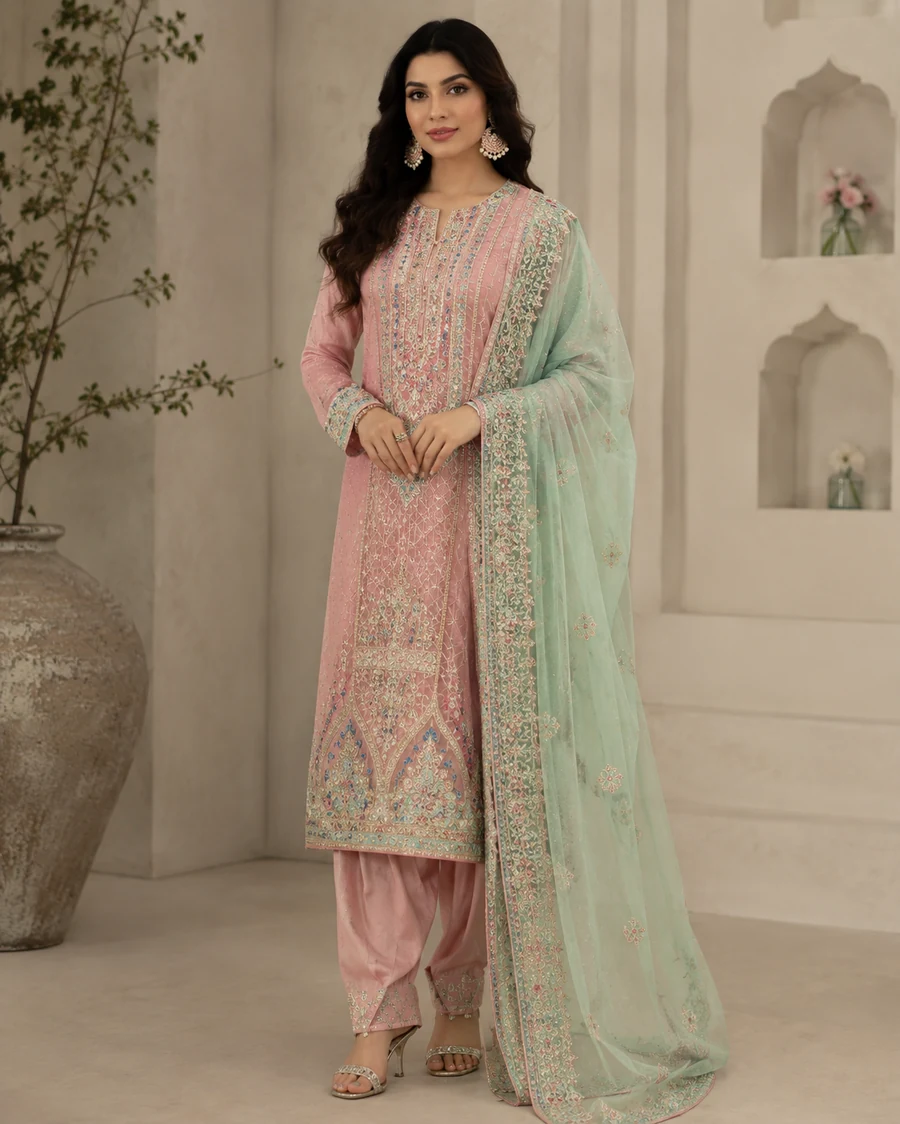 Mustard Punjabi Salwar Dress