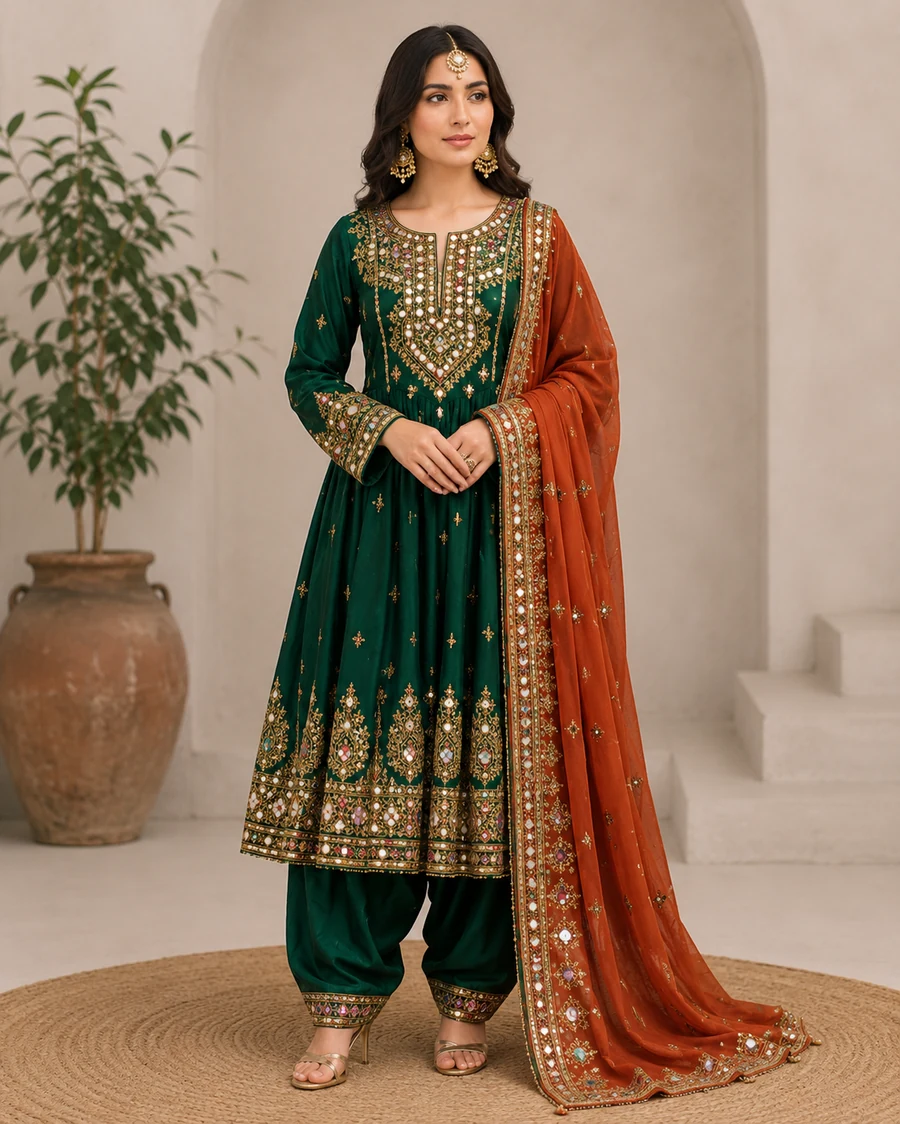 Purple Punjabi Salwar Dress