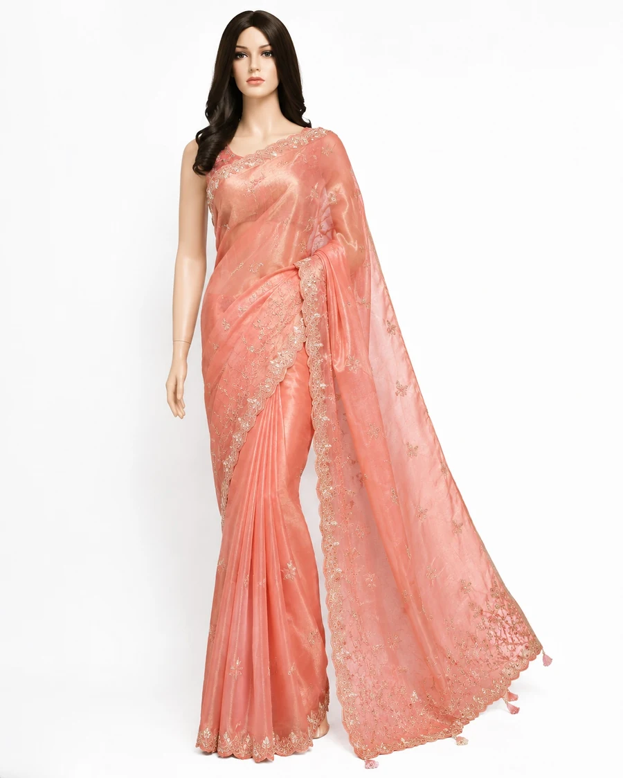 Ruby Red Modern Indian Saree